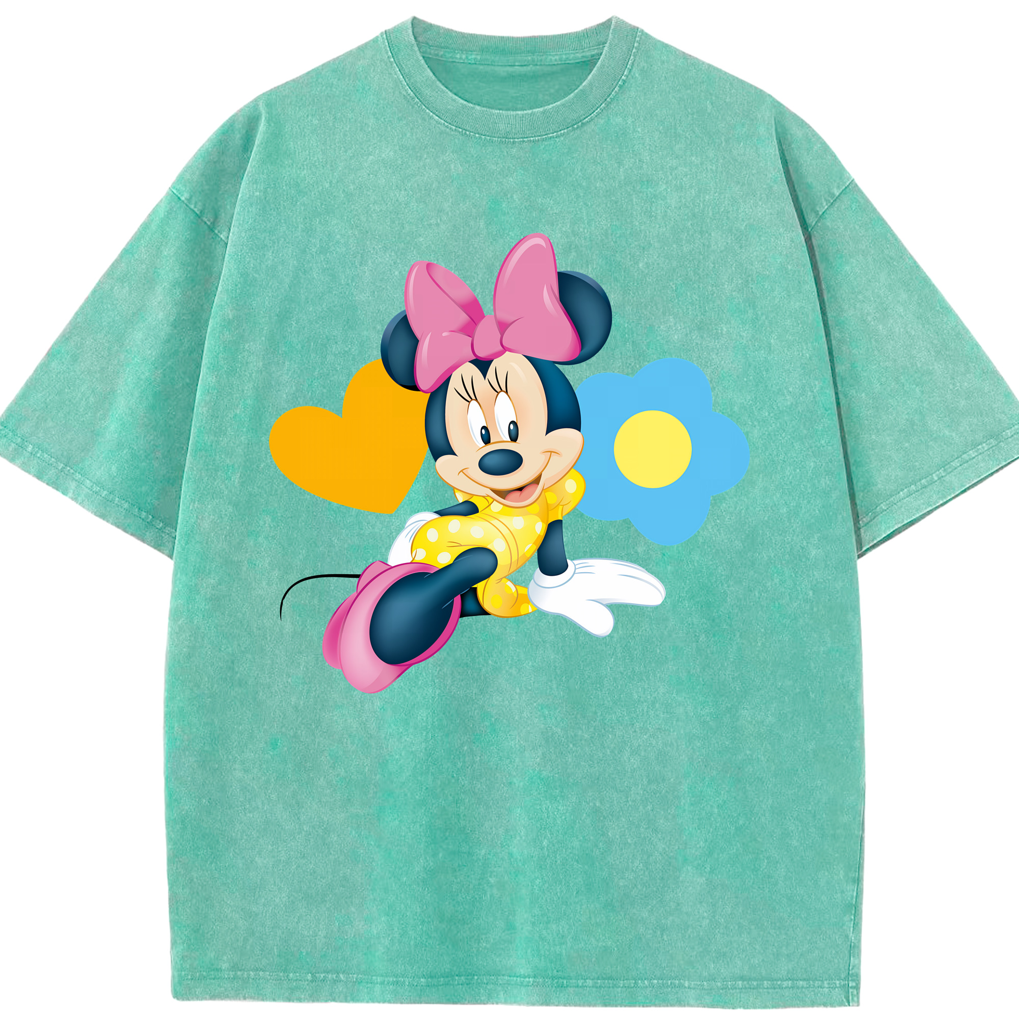 （画像用） ミッキーマウス Mickey Mouse 綿100% ヴィンテージ風 半袖Tシャツ（フロントプリント）